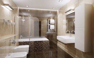 Красивый дизайн плитки в ванной комнате